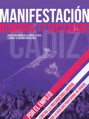 Izquierda Unida de Chipiona participará en la manifestación del 17 de diciembre en Cádiz por el empleo y pide un plan de poda local