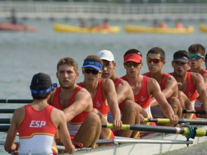 La selección española de remo, en el CEAR La Cartuja