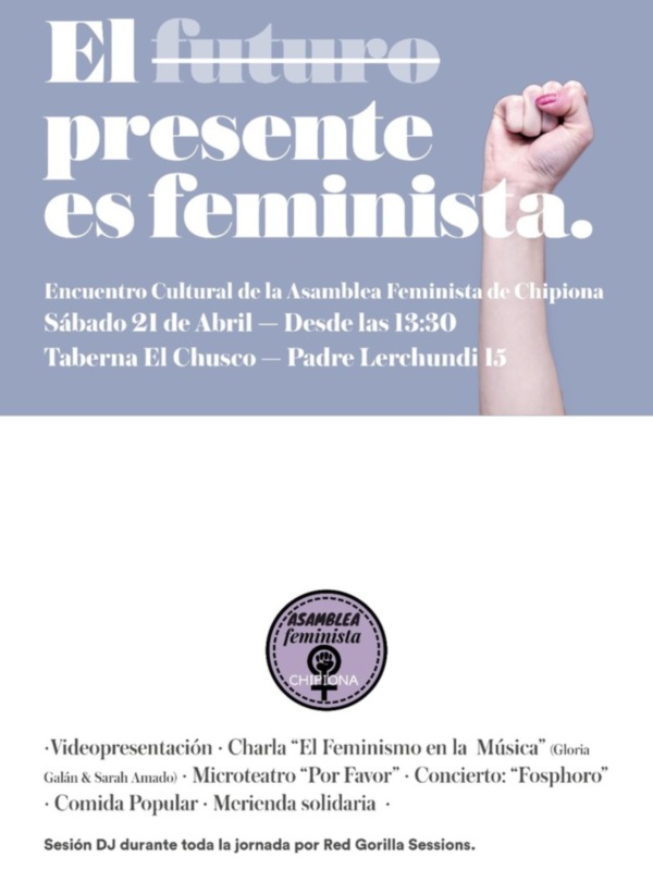 La Asamblea Feminista de Chipiona organiza para el sábado un encuentro cultural en la Taberna El Chusco para darse a conocer