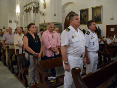 La feligresía de San Román presenció el pregón de Ángel Solís.