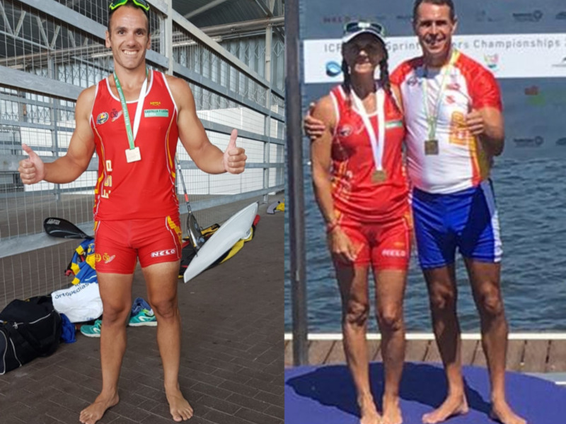 Nueve medallas para el Náutico Sevilla en el Mundial Máster de piragüismo en pista
