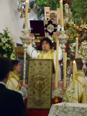 Fray Eduardo Rodríguez Marín  concelebro la misa de la función de la Pastora de Santa Marina.