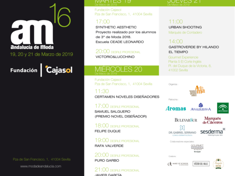 Más de 30 diseñadores se dan cita en la edición número 16 de Andalucía de Moda.