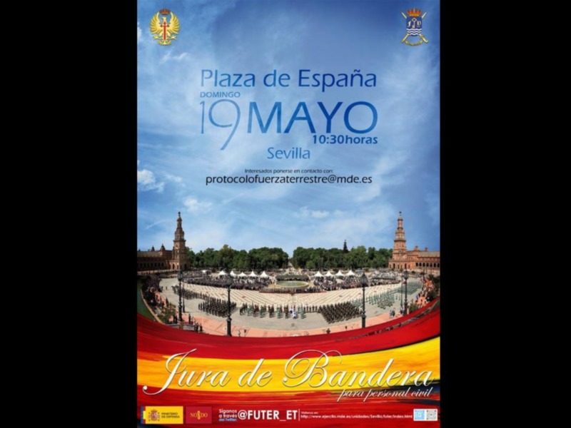 Jura de Bandera civil en Sevilla,  más de 2000 civiles van a jurar o prometer ante la Enseña Nacional.