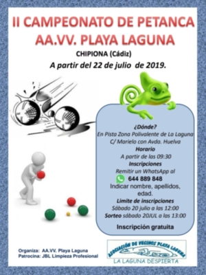 El 22 de julio arranca el segundo Campeonato de Petanca de la Asociación de vecinos Playa Laguna