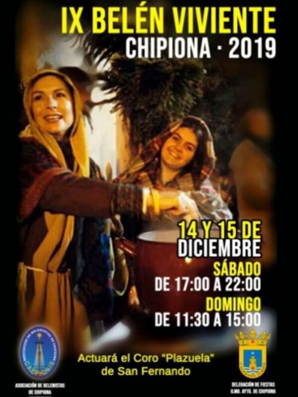 Chipiona vivirá un fin de semana muy navideño gracias al Belén Viviente que organizan Ayuntamiento y asociación de Belenistas