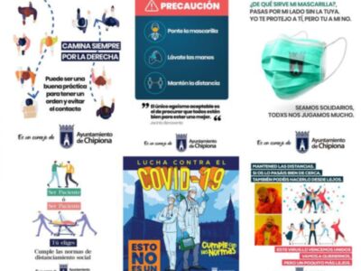 Una campaña informativa conciencia a los chipioneros sobre la importancia de seguir cumpliendo ahora en la fase 1