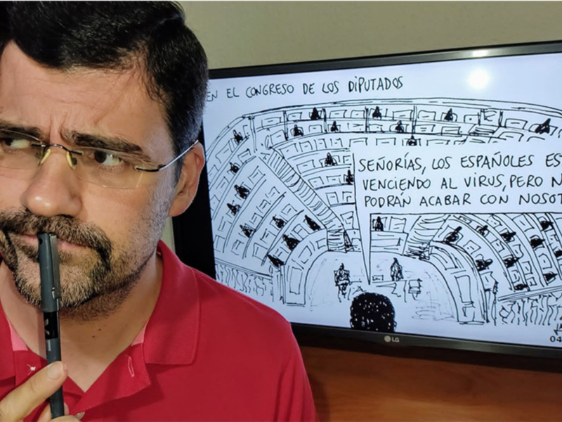 Francisco Javier Franco, el coronavirus en un puñado de viñetas