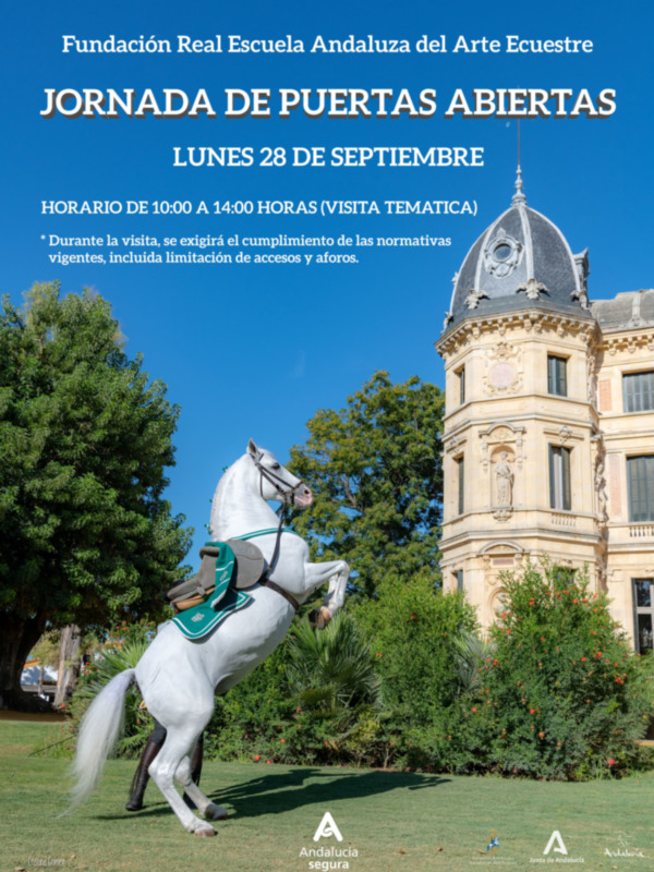 La Real Escuela Andaluza del Arte Ecuestre celebra una Jornada de Puertas Abiertas en sus instalaciones el próximo 28 de septiembre