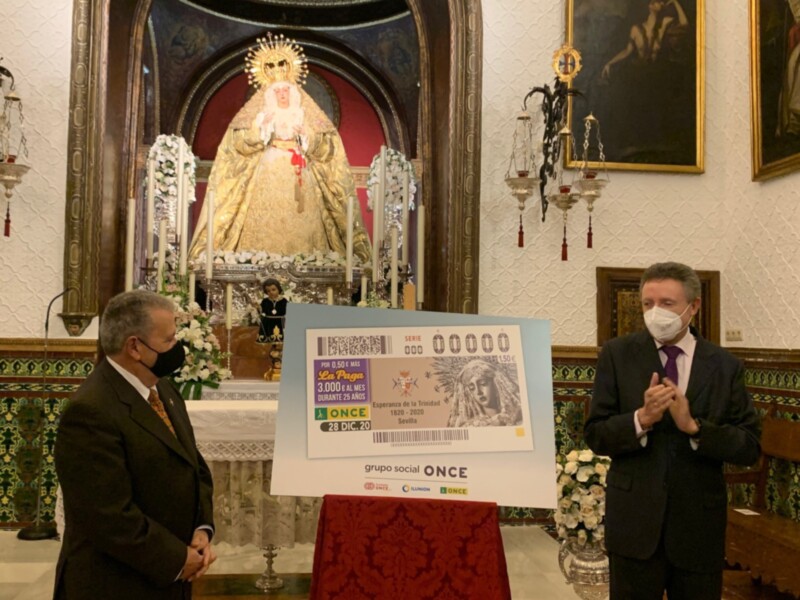 El cupón de la ONCE rinde homenaje a la Hermandad de la Trinidad 