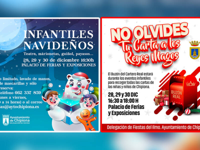 Las actividades navideñas para los niños de Chipiona organizadas por Fiestas comienzan esta tarde