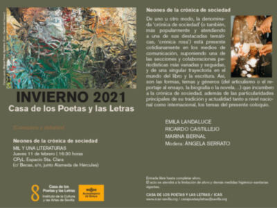 Este jueves día 11, a las 16:30 horas, nuevo coloquio en CPyL: "NEONES DE LA CRÓNICA DE SOCIEDAD"