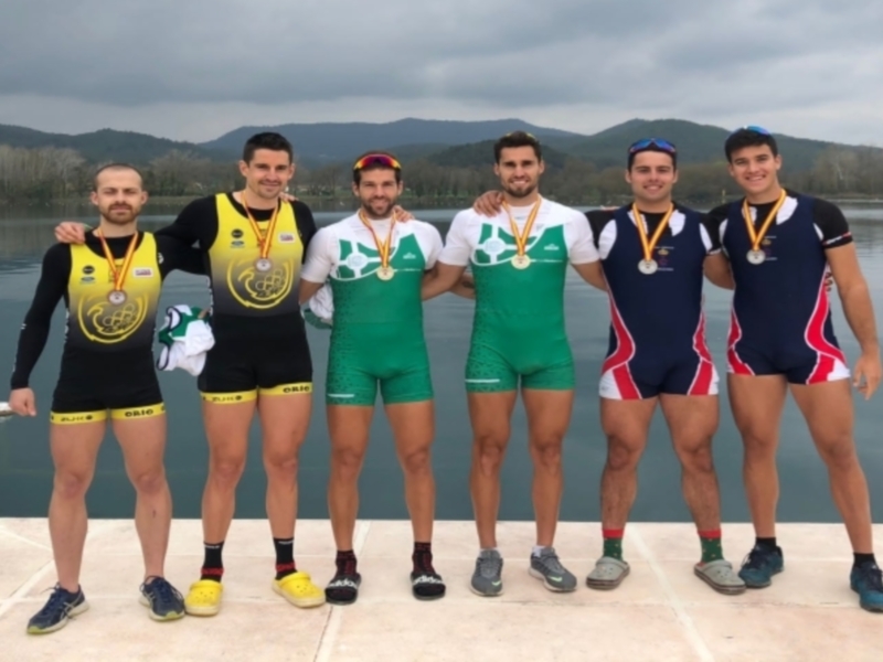 Dos oros, tres platas y un bronce para el remo andaluz en el Open de primavera, en el que Javier García y Jaime Canalejo certifican pasaporte olímpico