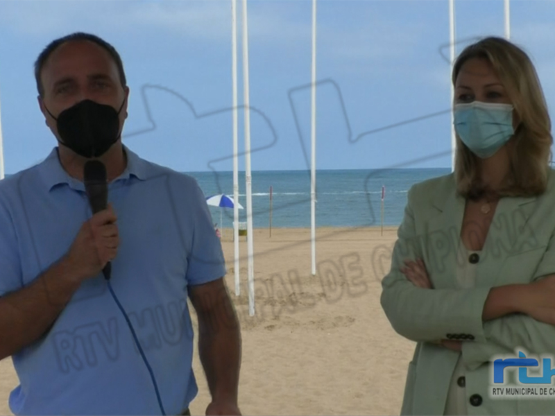 Finalizan los trabajos de reperfilado de la playa Cruz del Mar y colocación de los marcadores 