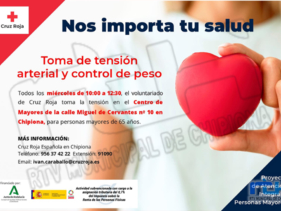 Reanudado el servicio de toma de tensión arterial y control de peso a los usuarios del Centro de Mayores de Chipiona