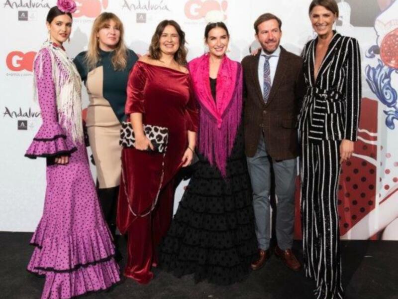 Belén López, tras su paso por Masterchef, desfilando como modelo para una colección homenaje a ella que se llama  "Mil mujeres" en We Love Flamenco. 