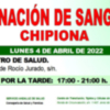 Llamamiento a una donación colectiva de sangre en Chipiona el lunes 4 de abril 
