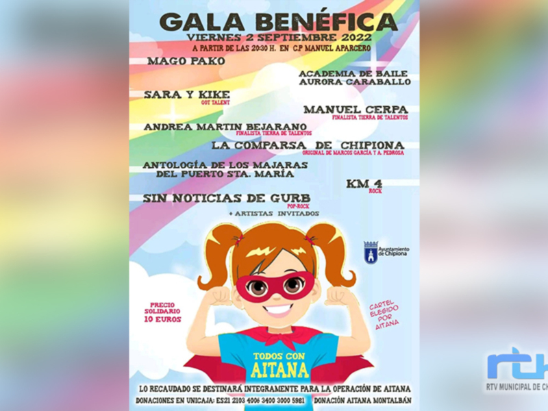 A la venta las entradas para la gala del 2 de septiembre en apoyo a Aitana