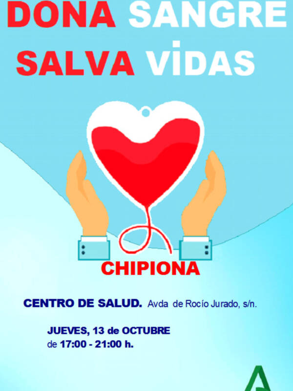 El jueves 13 habrá una nueva oportunidad de dar vida donando sangre en Chipiona
