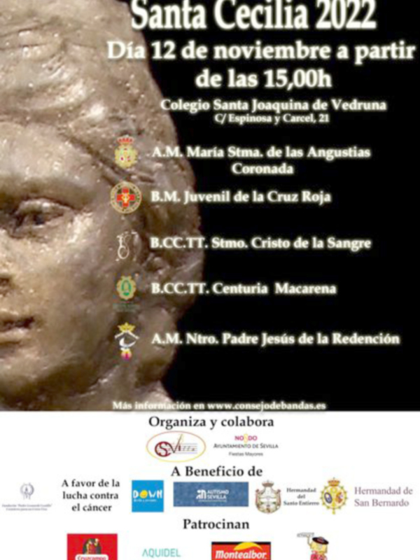 El Consejo de Bandas celebra a su patrona, Santa Cecilia, con cuatro conciertos benéficos en Sevilla
