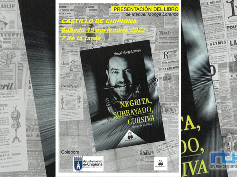 Manuel Monge presenta el sábado su libro ‘Negrita, subrayado y cursiva’, recopilación de sus 100 primeros artículos 