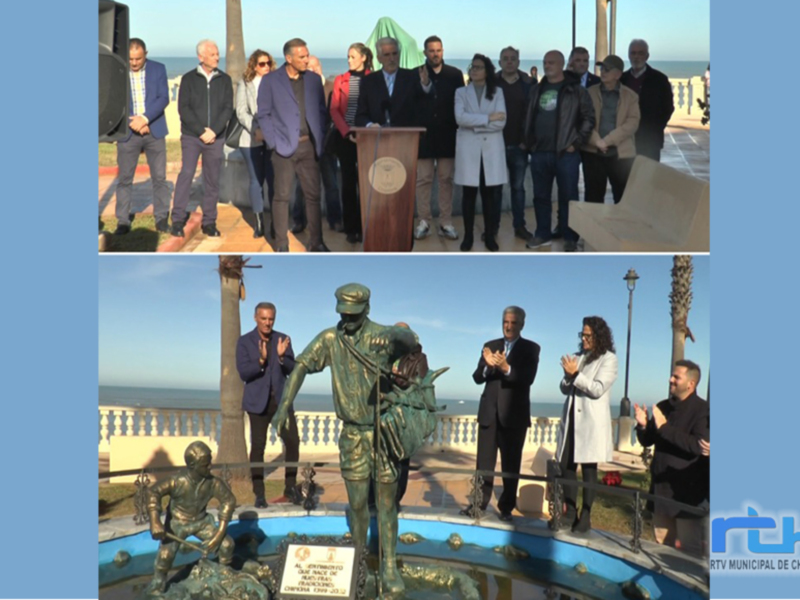 La figura del mariscador de corral ya cuenta con una escultura en su honor en el chipionero Paseo de las Canteras 