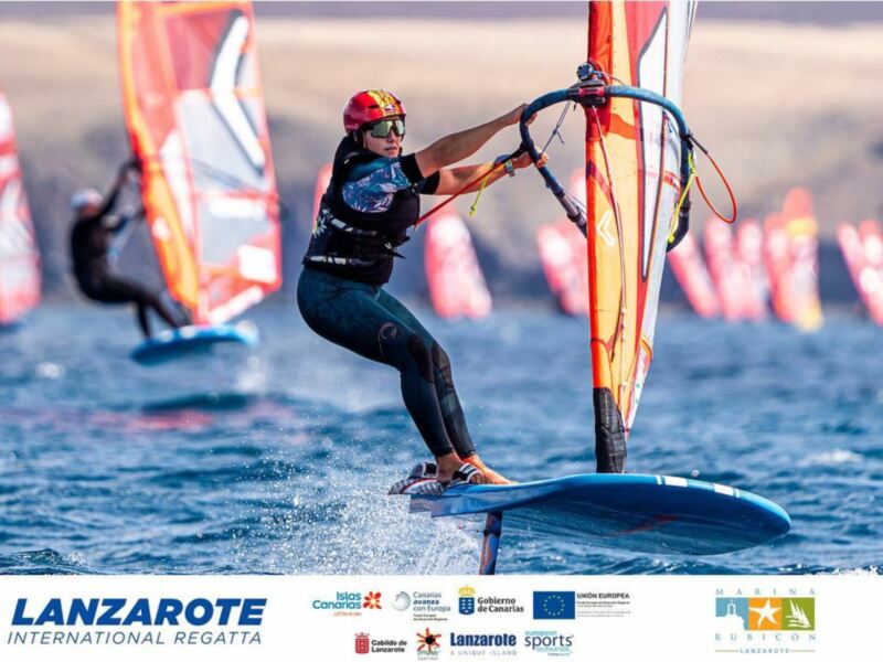 Pilar Lamadrid, a un paso del podio en la Regata Internacional de Lanzarote