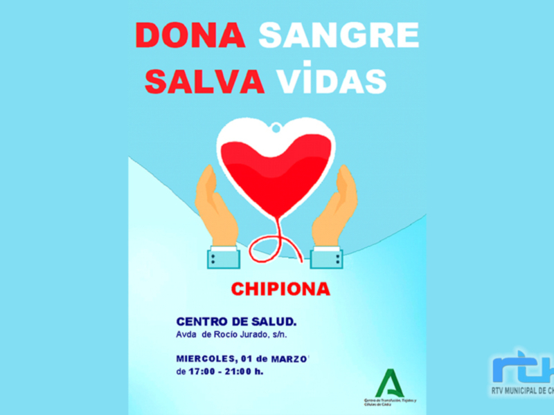 El miércoles 1 de marzo habrá una nueva oportunidad en Chipiona para donar sangre