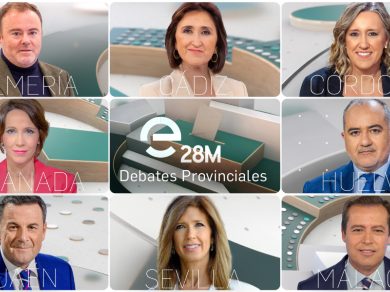 Canal Sur emite en simultáneo y en desconexión 8 debates electorales provinciales