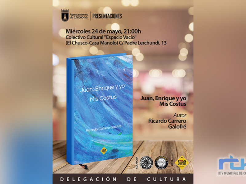 El próximo miércoles se presentará en Chipiona el libro ‘Juan, Enrique y yo. Mis Costus’, de Ricardo Carrero