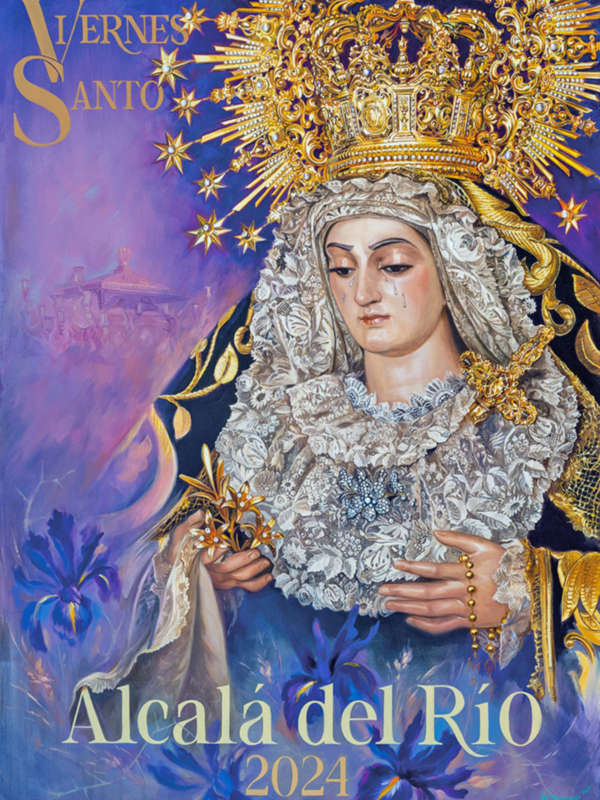 XXXII Cartel de la Hermandad de la Soledad del Viernes Santo de Alcalá del Río