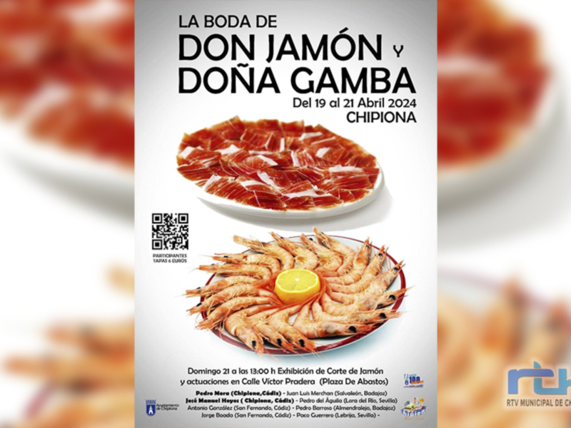 Chipiona se prepara para vivir este fin de semana la Boda de Don Jamón y Doña Gamba