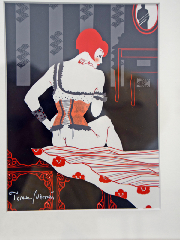 La pintora sevillana Teresa Guzmán en  la exposición del Ateneo de Sevilla 