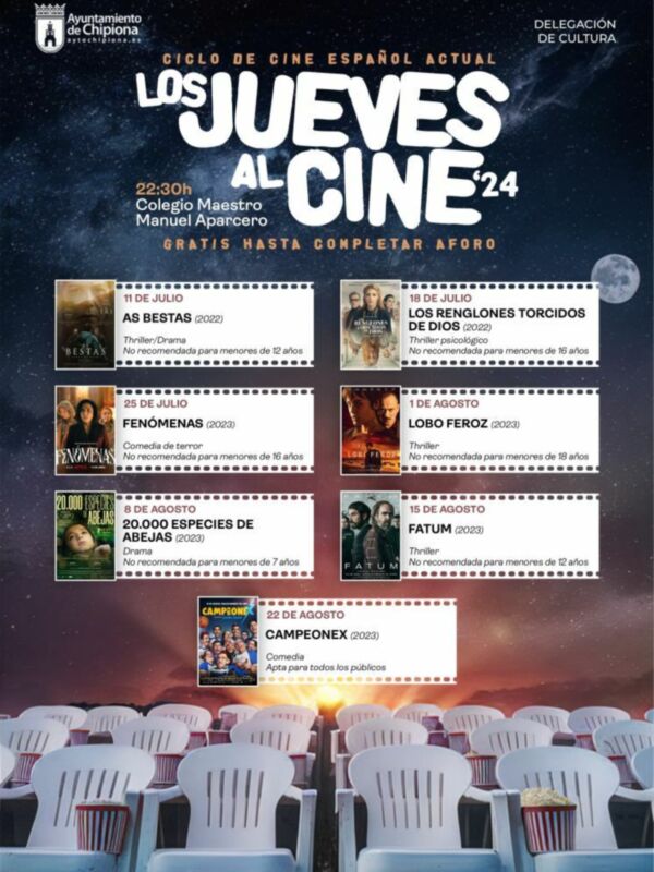 El thriller ‘As Bestas’ abre este jueves el programa ‘Los jueves al cine’, habitual oferta de ocio del verano en Chipiona