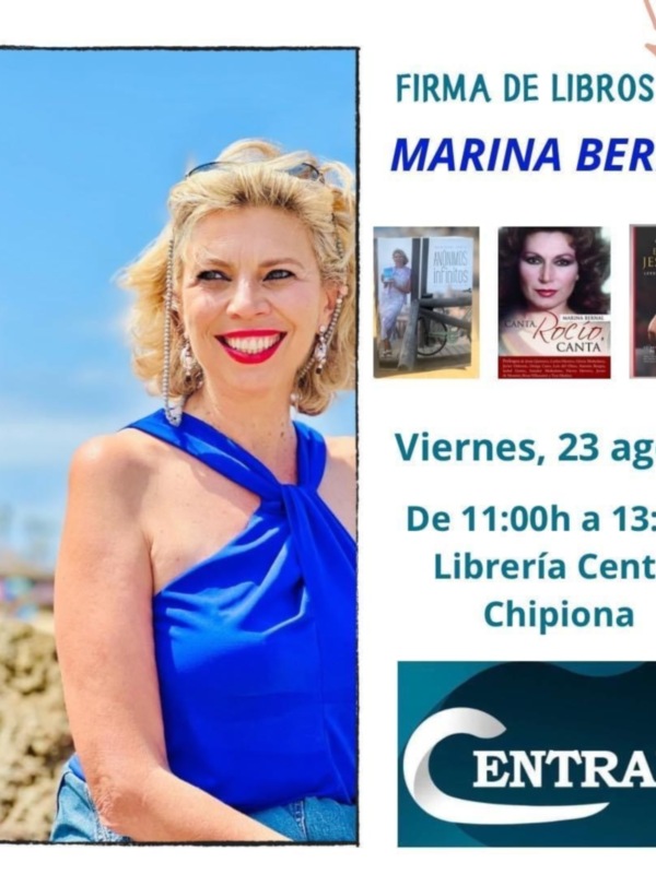 Hoy firma de ejemplares Marina Bernal en Libreria Central de Chipiona 