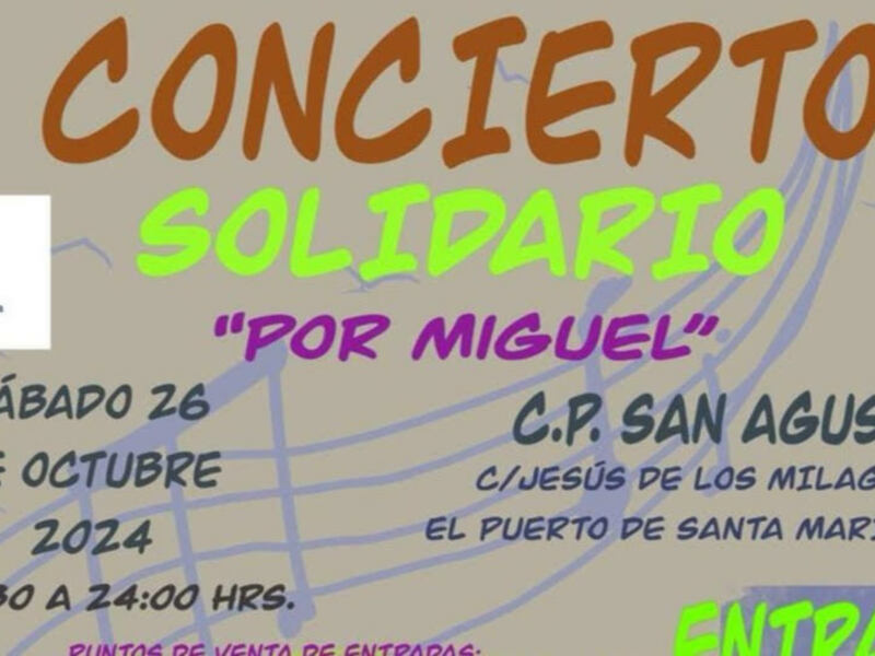 El Puerto: El colegio San Agustín acogerá el 26 de octubre el festival solidario 'Por Miguel'