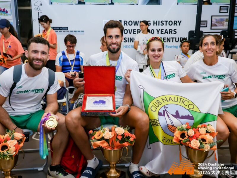 El Náutico Sevilla se luce en el Dashahe Rowing Invitational