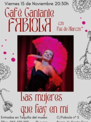 Paz de Alarcón en ¡El Cabaret del Café Cantante FABIOLA! el viernes 15 