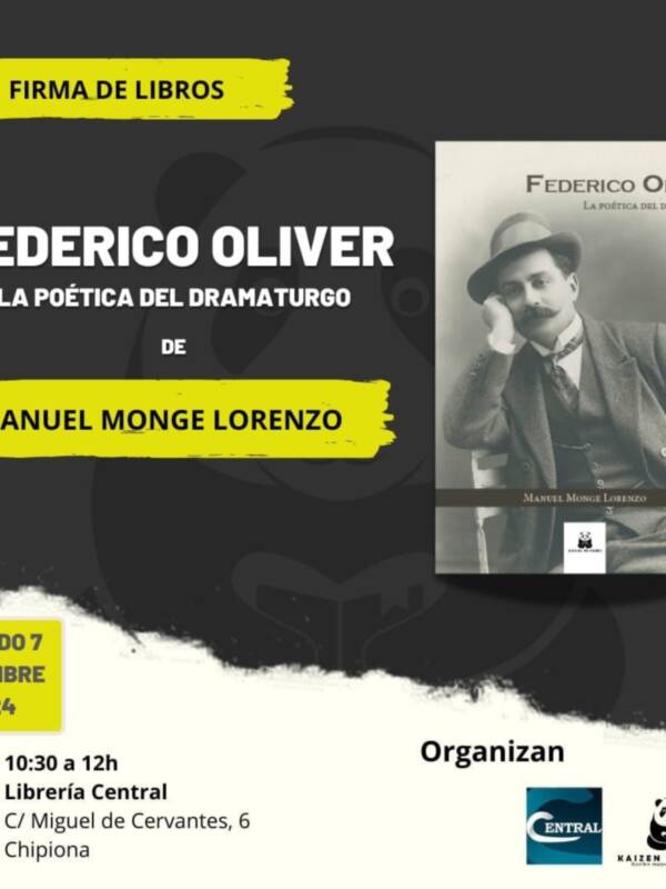   Mañana sábado 7 de 10:30 a 12:00 firma en Librería Central de Chipiona. 