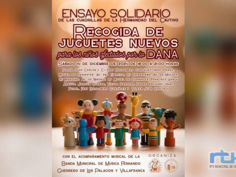 Todo dispuesto para el ensayo solidario de las cuadrillas del Cautivo que recogerá juguetes para familias afectadas por la DANA de Valencia