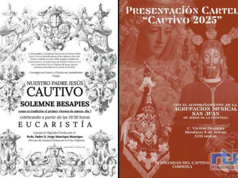 La Hermandad del Cautivo de Chipiona presenta este domingo su cartel de la Semana Santa   
