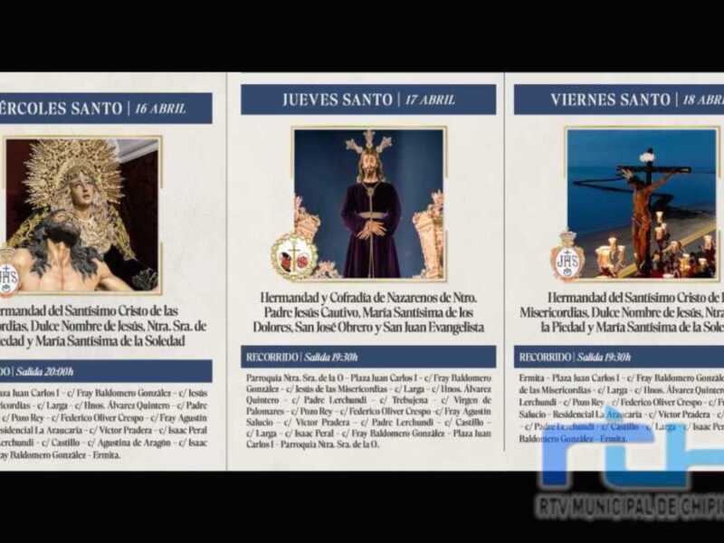 Chipiona se prepara para las procesiones de sus hermandades de penitencia