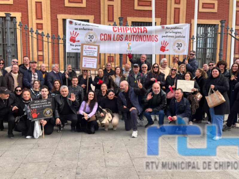 Acitur presente en la movilización en Sevilla que reclamaba condiciones justas y dignas para los autónomos