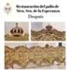 Presentado el resultado de la restauración integral del palio de la Virgen de la Esperanza de Alcalá del Río