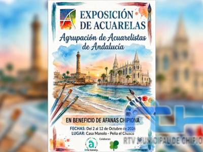 La Agrupación de Acuarelistas de Andalucía realizará en Chipiona una exposición en el mes de octubre a beneficio de Afanas