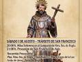 Este sábado 1 de agosto a las 9 de la noche procesión extraordinaria de San Francisco de Asís en Chipiona