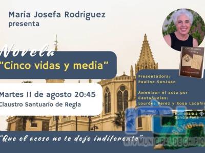 Mañana se presenta en el claustro del Santuario de Regla la novela sobre el acoso escolar Cinco vidas y media, de María Josefa Rodríguez
