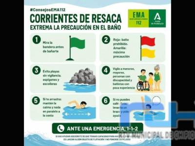 Emergencias 112 Andalucía pide precaución en las playas de Huelva y Cádiz en previsión de fuertes corrientes de resaca