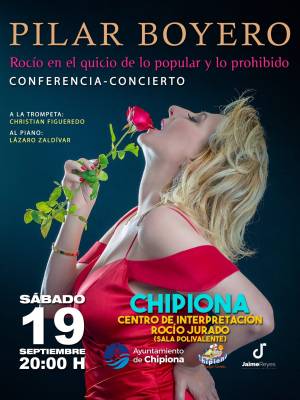 La cantante e investigadora Pilar Boyero pondrá mañana el broche final a la programación del aniversario de Rocío Jurado en Chipiona
