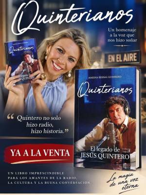 “Quinterianos, el legado de Jesús Quintero” es el nuevo libro de la periodista sevillana Marina Bernal Guerrero,en el cuarto aniversario de su muerte el 3 de octubre del 2022.